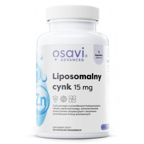 Osavi - Liposomalny cynk - 15 mg - 120 kapsułek wegańskich