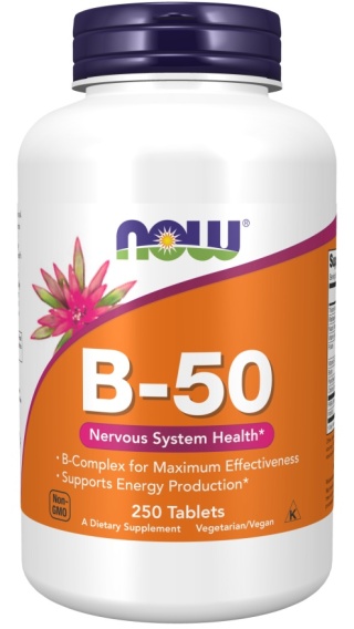 NOW Foods - B-Complex B-50 - 250 tabletek