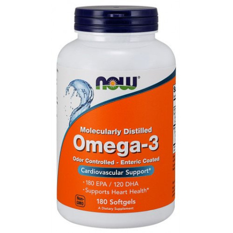 NOW Foods - Omega-3 Enteric Coated - 180 softgels NOW Foods - Omega-3 Enteric Coated - 180 softgels