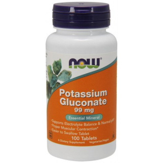 NOW Foods - Potassium Gluconate - 99mg - 100 tablets