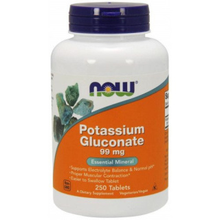 NOW Foods - Potassium Gluconate - 99mg - 250 tablets