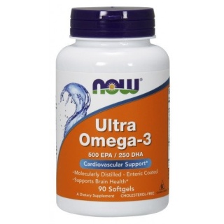 NOW - Ultra Omega-3 500 EPA / 250 DHA - 90 kapsułek
