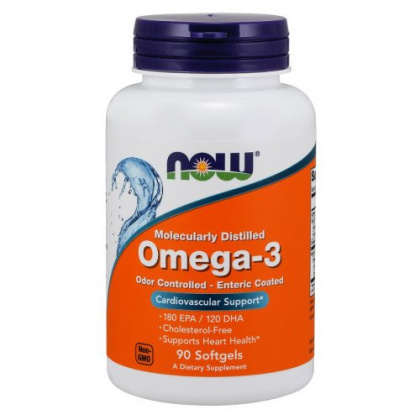 NOW Foods - Omega-3 Enteric Coated - 90 softgels
