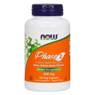 NOW Foods - Phase 2 White Kidney Bean Extract - 500mg - 120 vcaps