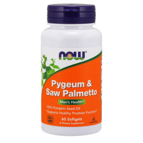 NOW Foods - Pygeum & Saw Palmetto - 60 softgels NOW Foods - Pygeum & Saw Palmetto - 60 softgels