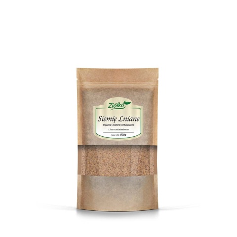 Ziółko - Siemię lniane brązowe mielone odtłuszczone - 500 g