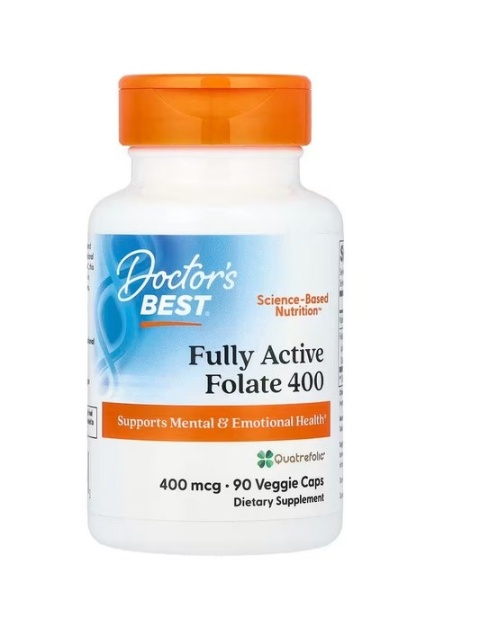 DOCTOR'S BEST Folian Quatrefolic 400 mcg 90 kapsułek