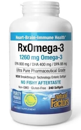 NATURAL FACTORS RxOmega-3 240 kapsułek