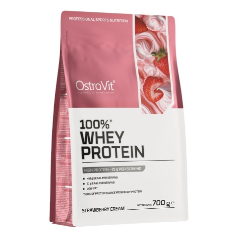 OstroVit 100% Whey Protein o smaku kremowej truskawki 700 g