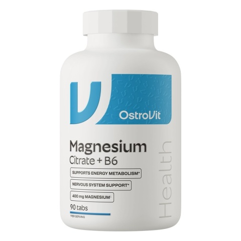 OstroVit Cytrynian Magnezu 400 mg i Witamina B6 90 tabletek