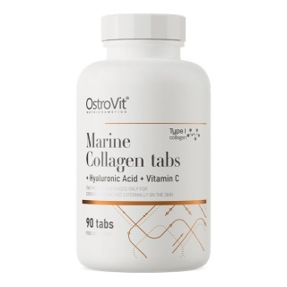 OstroVit Kolagen Morski z Kwasem Hialuronowym i Witaminą C 90 tabletek