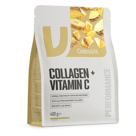 OstroVit Kolagen + Witamina C smak ananasowy 400 gramów