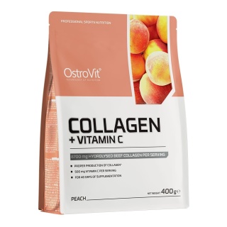 OstroVit Kolagen z witaminą C smak brzoskwiniowy 400 gramów