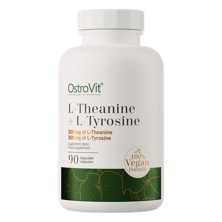 OstroVit L-Teanina i L-Tyrozyna Vege 90 kapsułek