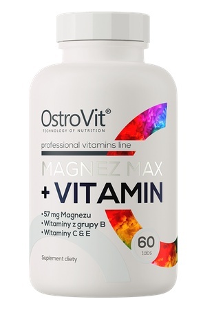 OstroVit Magnez Max + Witamina 60 tabletek