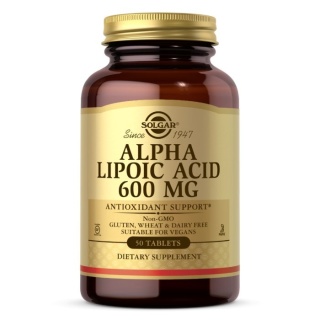 SOLGAR Alpha Lipoic Acid 600 mg - Kwas alfa liponowy 600 mg 50 tabletek