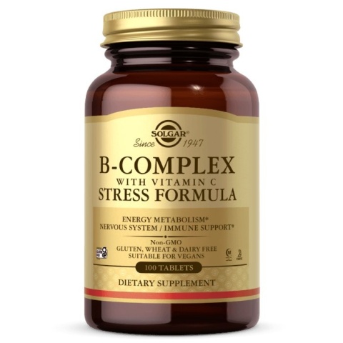 SOLGAR B-Complex with Vitamin C Stress Formula 100 tabletek
