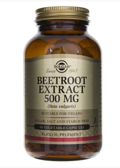 SOLGAR Beetroot extract 500 mg - Burak wyciąg 5:1 90 kapsułek