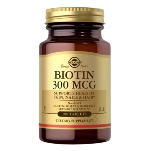 SOLGAR Biotin 300 mcg - Biotyna 300 mcg 100 tabletek