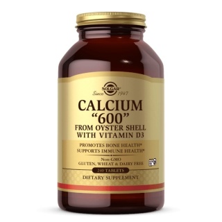 SOLGAR Calcium „600" from Oyster Shell with Vitamin D3 - Wapń z muszli ostryg 240 tabletek