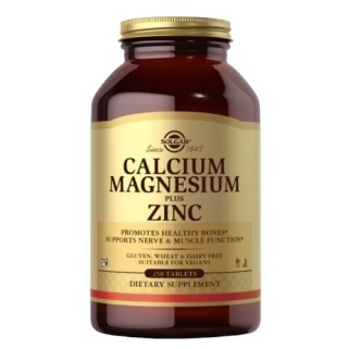 SOLGAR Calcium Magnesium plus Zinc - Wapń, Magnez Plus Cynk 250 tabletek