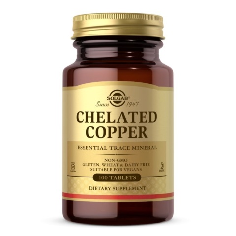 SOLGAR Chelated Copper Miedź Chelat 100 tabletek