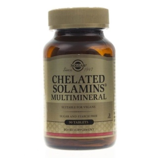 SOLGAR Chelated Solamins Multimineral - Sole Mineralne Chelaty 90 tabletek