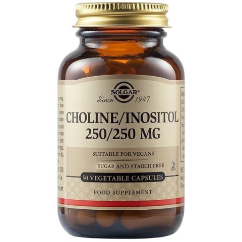 SOLGAR Cholina/Inozytol 250 mg 50 kapsułek