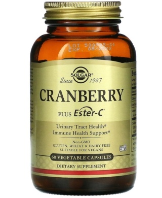 SOLGAR Cranberry - Żurawina + Ester C 60 kapsułek