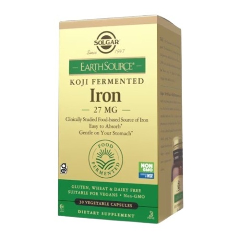 SOLGAR Earth Source® Koji Fermented Iron 27 mg 30 kapsułek