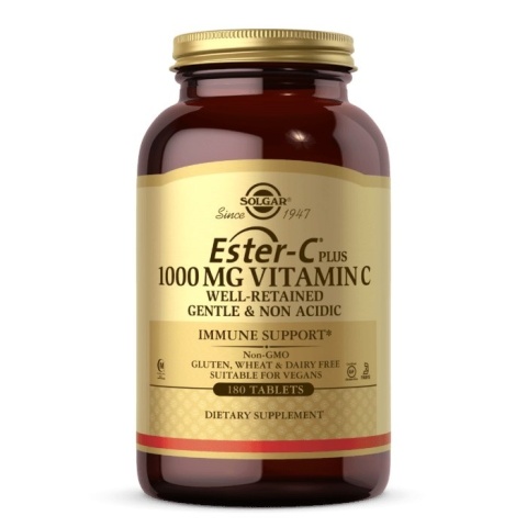 SOLGAR Ester C Plus - Witamina C 1000 mg 180 tabletek