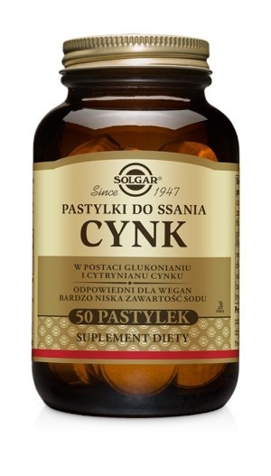SOLGAR Flavo-Zinc Lozenges Cynk do ssania 50 tabletek