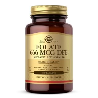 SOLGAR Folate (Metafolin) 400 mcg 100 tabletek