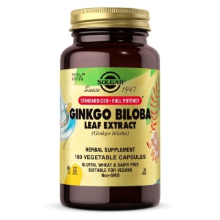 SOLGAR Ginkgo Biloba Leaf Extract - Miłorząb Japoński 180 kapsułek