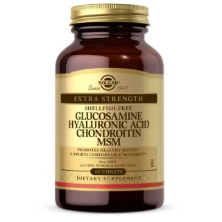 SOLGAR Glukozamina, Kwas hialuronowy, Chondroityna i MSM 60 tabletek