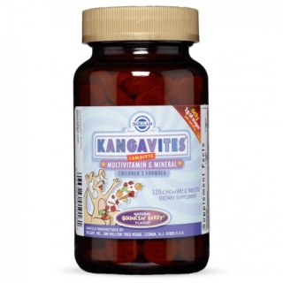 SOLGAR Kangavites Multivitamin & Mineral - Witaminy i minerały do ssania 120 tabletek