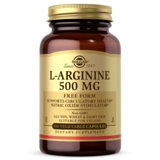 SOLGAR L-Arginine Free Form - L-arginina wolna forma 500 mg 100 kapsułek