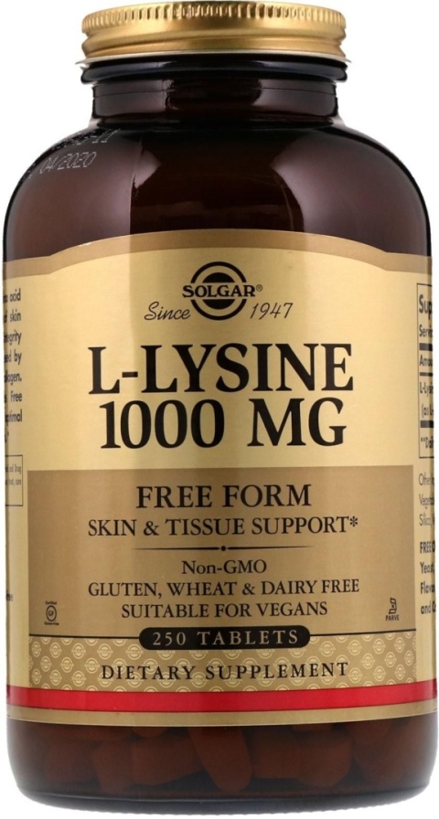 SOLGAR L-Lizyna 1000 mg 250 tabletek