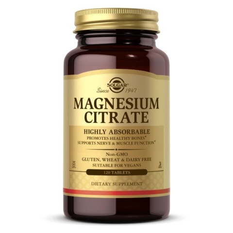 SOLGAR Magnesium Citrate 200 mg - Magnez Cytrynian 200 mg 120 tabletek