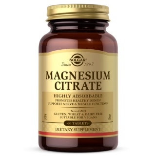 SOLGAR Magnesium Citrate - Magnez Cytrynian 60 tabletek