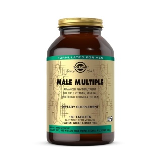 SOLGAR Male Multiple - dedykowana formuła witamin i minerałów z naturalnymi składnikami 180 tabletek