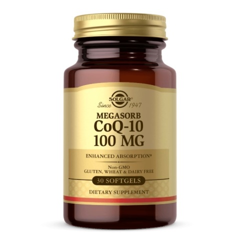 SOLGAR Megasorb Koenzym Q10 100 mg KanekaQ10® 30 kapsułek