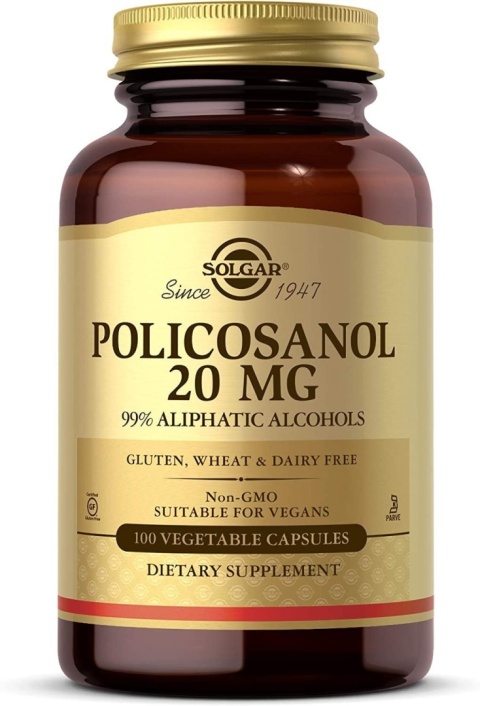 SOLGAR Policosanol - Polikosanol 20 mg 100 kapsułek