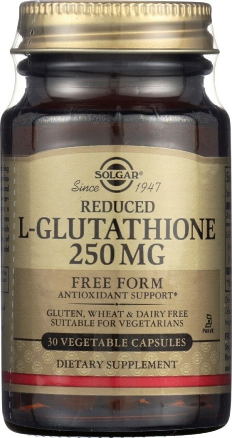 SOLGAR Reduced L-Glutathione - Zredukowany L-glutation 250 mg 30 kapsułek