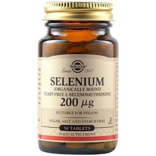 SOLGAR Selen (L-selenometionina, bez drożdży) 200 mikrogramów 50 tabletek