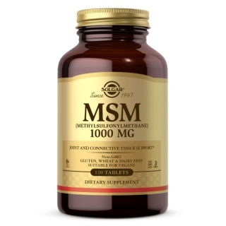SOLGAR Siarka MSM - Metylosulfonylometan 1000 mg 120 tabletek