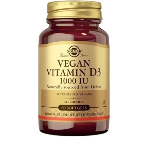 SOLGAR Vegan Witamina D3 60 kapsułek