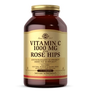 SOLGAR Vitamin C 1000 mg with Rose Hips - Witamina C 1000 mg z dziką różą 250 tabletek