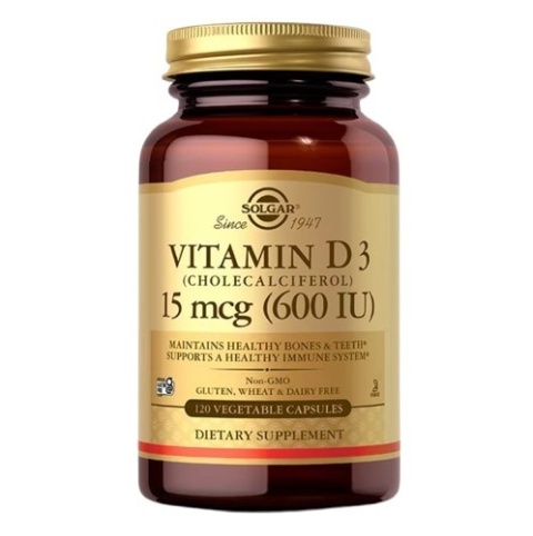 SOLGAR Vitamin D3 15 mcg (600 IU) 120 kapsułek