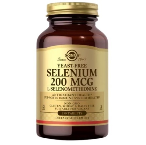 SOLGAR Yeast-Free Selenium 200 mcg 250 tabletek